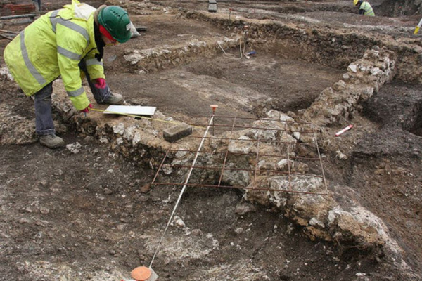 <p>Photo Credit: <a href="https://www.flickr.com/photos/wessexarchaeology/" rel="noopener noreferrer" target="_blank">Wessex Archaeology</a>, Jewry Street: Drawing the late medieval/early post medieval building. (CC BY-NC-SA 2.0)&nbsp;</p>